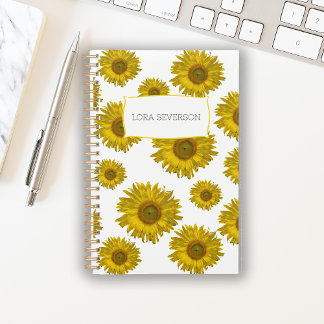Agenda Girasoles dispersos de amarillo