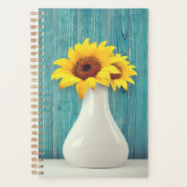 Agenda Girasoles en un jarrón     