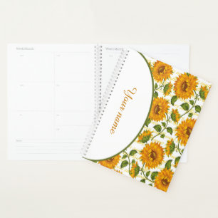 Agenda Girasoles personalizados y texto