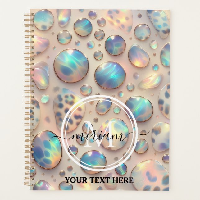 Agenda Girly Glam Opal Leopard Print Office School (Anverso)