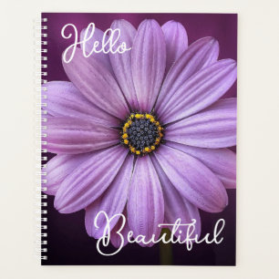 Agenda Girly Hello Hermosa Cita Lavender Daisy Flower