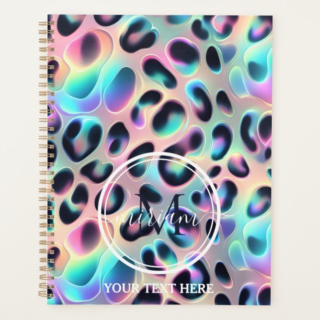 Agenda Girly Opal Leopard Print Office School (Anverso)