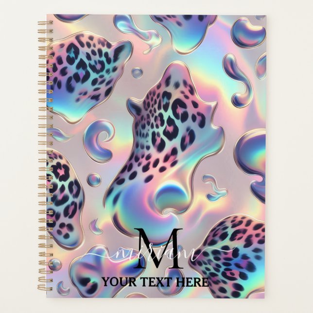 Agenda Girly Opal Leopard Print Office School (Anverso)