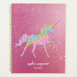 Agenda Girly Rainbow Purpurina Unicorn Planner