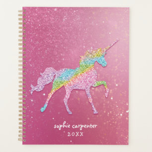 Agenda Girly Rainbow Purpurina Unicorn Planner
