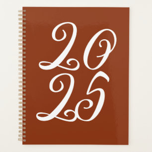 Agenda Girly terracotta personalizado lindo guión año
