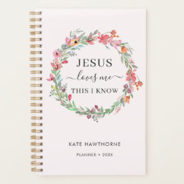 Agenda Girly Watercolor Floral Christian Planner