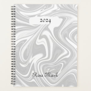 Agenda Giro de mármol gris personalizado