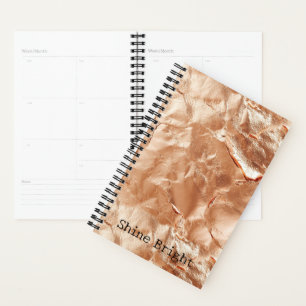 Agenda Glam de oro Peach Rosa