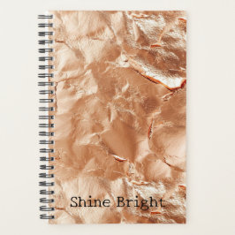 Agenda Glam de oro Peach Rosa