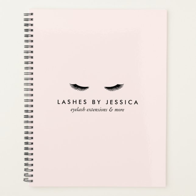 Agenda Glam Eyelashes Libro de Citas Rosa (Anverso)