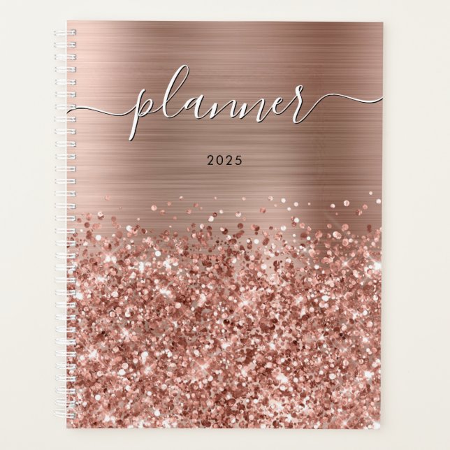Agenda Glam oro Rosa Purpurinoso 2025 (Anverso)
