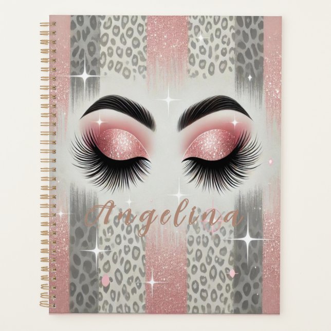 Agenda Glam Pink Purpurina Eyelashashches (Anverso)