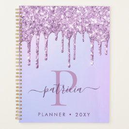 Agenda Glam Purple Purpurina Dris Elegante Monograma