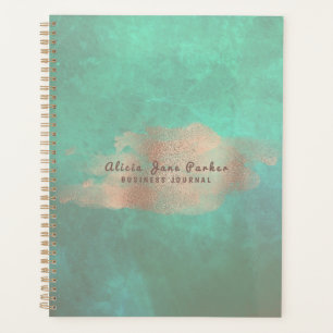 Agenda Glam Rosa Gold Relieve metalizado de cobre Verde  