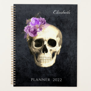 Agenda  Glam Skull gótico personalizado 2022