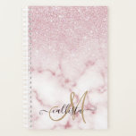 Agenda Glamoroso degradado de mármol Purpurina blanco ros<br><div class="desc">Este elegante diseño es perfecto para la moderna y elegante moda. En el fondo de un fondo de piedra de mármol rosa y blanco, un gradiente oscuro purpurina falso y rosa brillante. Es glamuroso, moda, lujoso, moderno y elegante. ***NOTA DE DISEÑO IMPORTANTE: Para cualquier solicitud de diseño personalizado, como solicitudes...</div>