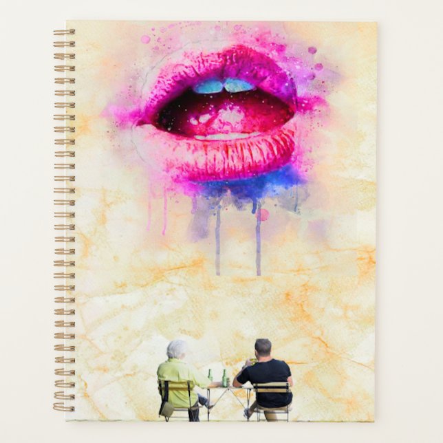 Agenda  Glamorous Pink Lip Illustration (Anverso)