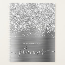 Agenda Glamour Plateado Brillante
