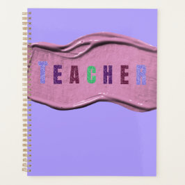 Agenda Glitter Teacher Colorful Letters 
