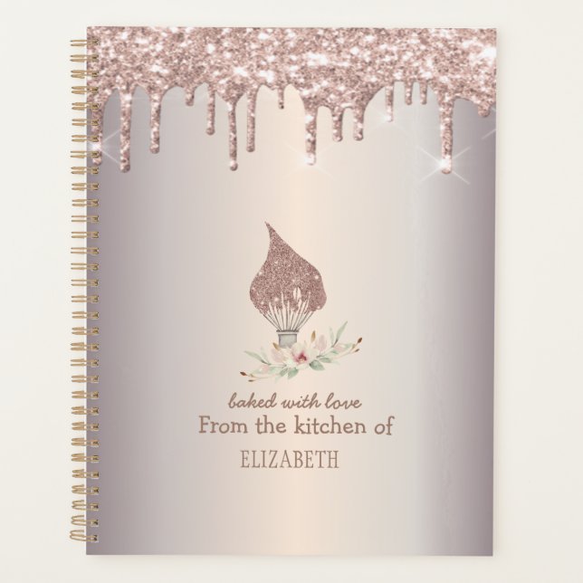 Agenda Glitter Whisk Rose Gold Glitter Drips Bakery    (Anverso)