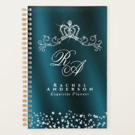 Agenda Glittering Crown Monograma Green