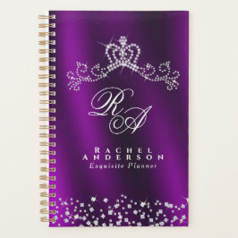 Agenda Glittering Crown Monograma Magenta