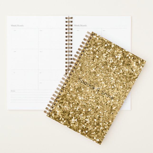 Agenda Glitzy Gold Glam Purpurina Sparkle        (Demostración)