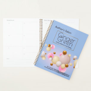 Agenda Globos de oro azul rosado