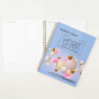 Agenda Globos de oro azul rosado