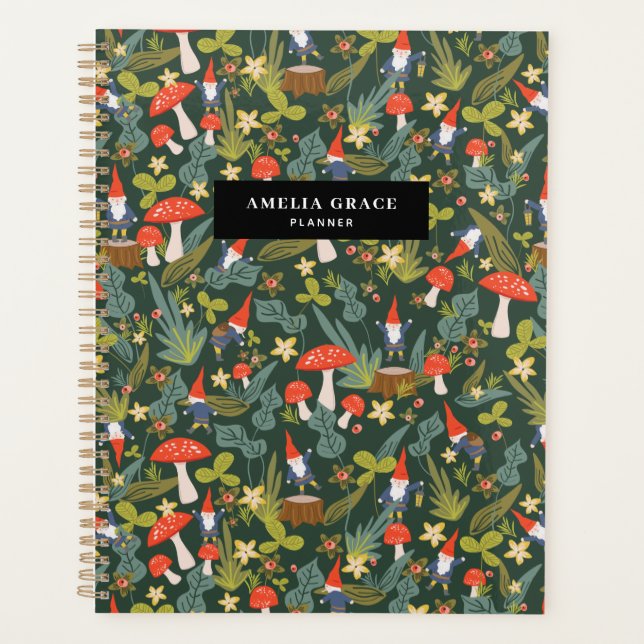 Agenda Gnomes de Woodland personalizados (Anverso)