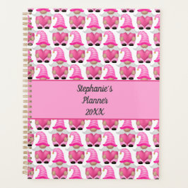Agenda Gnomes rosados corazón Woodland Scandinavian Cute