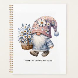 Agenda Gnomos personalizados de flores de margarita linda