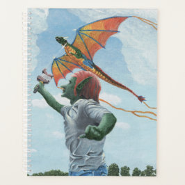 Agenda Goblin Flying Rainbow Dragon Kite Fantasy Planner