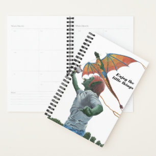 Agenda Goblin niño volando Dragón Kite Fantasy Planner