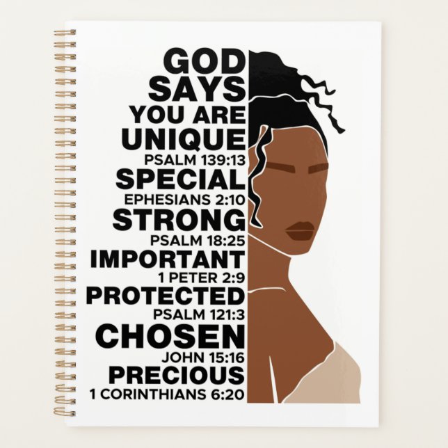 Agenda God Says I Am Beautiful Black Queen Melanin Woman (Anverso)