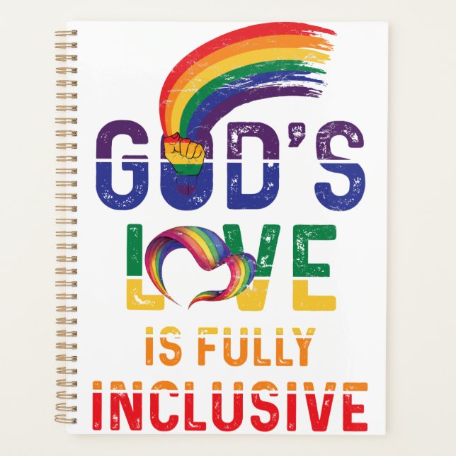 Agenda God's Love Is Fully Inclusive LGBTQ Ally Gay Pride (Anverso)