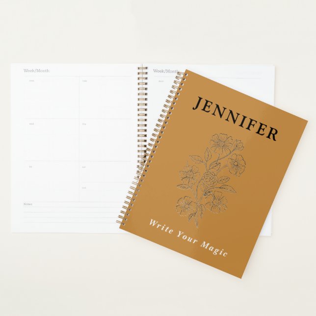 Agenda Gold Custom Name Notebook – Luxurious & Stylish (Demostración)