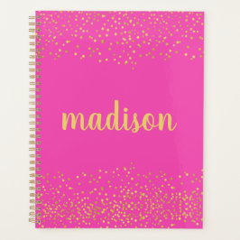 Agenda Gold Glam Purpurina Confetti | Rosa caliente perso