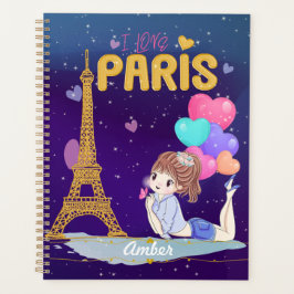 Agenda Gold I Love Paris Eiffel Tower         