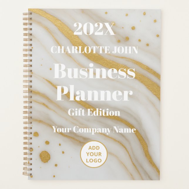 Agenda Gold Marble Business Gifts 2026 (Anverso)