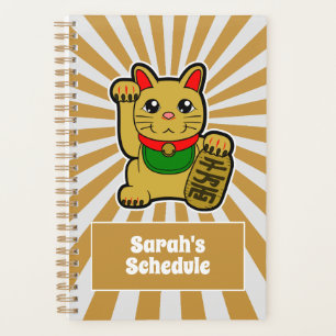 Agenda Golden Maneki Neko - Gato afortunado japonés
