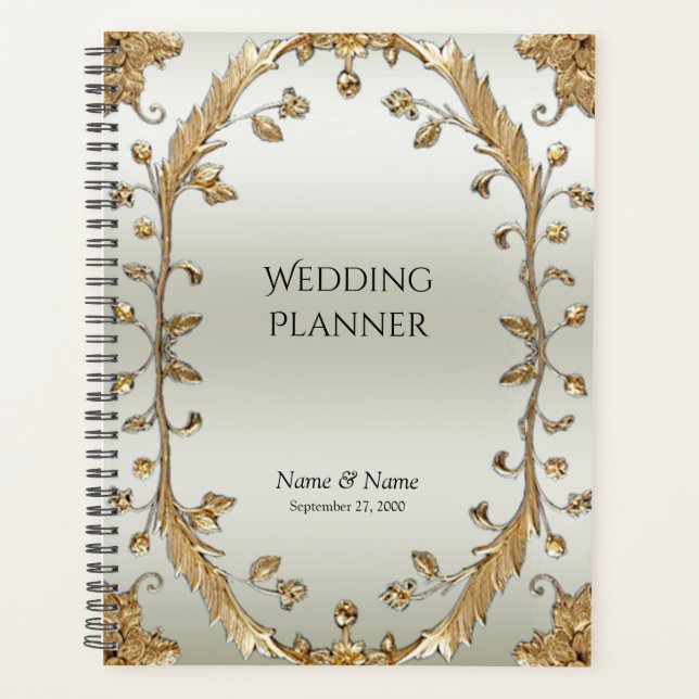 Agenda Golden Ornate Planner (Anverso)