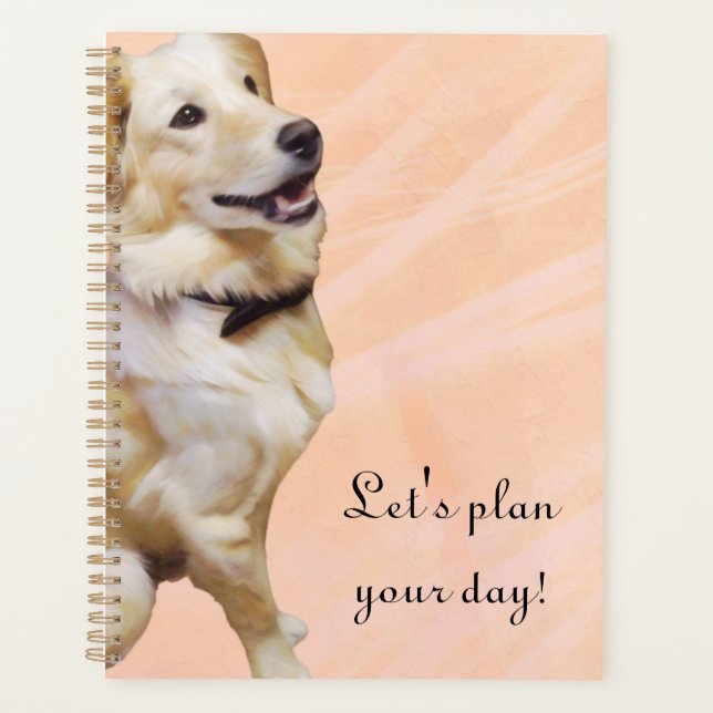 Agenda Golden Retriever In A Bowtie Planner (Anverso)