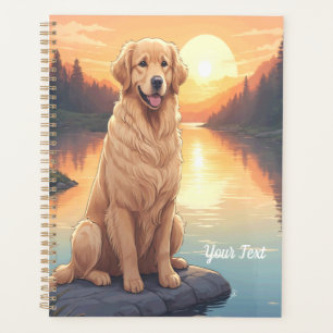 Agenda Golden Retriever junto al lago