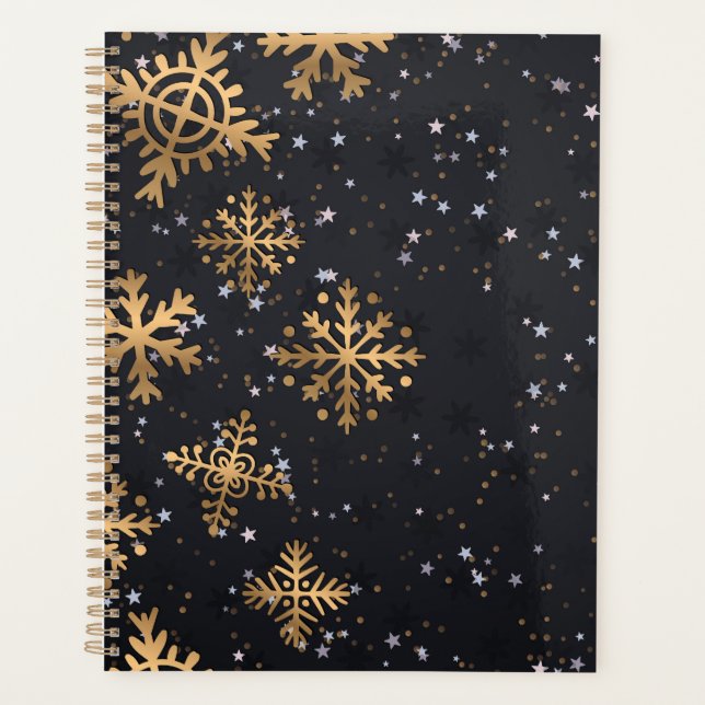 Agenda Golden snowflakes (Anverso)