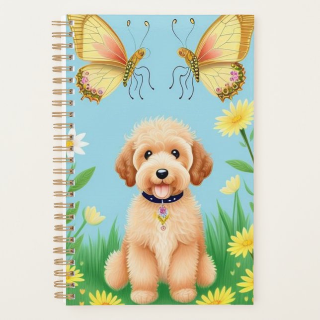 Agenda Goldendoodle En Jardín (Anverso)