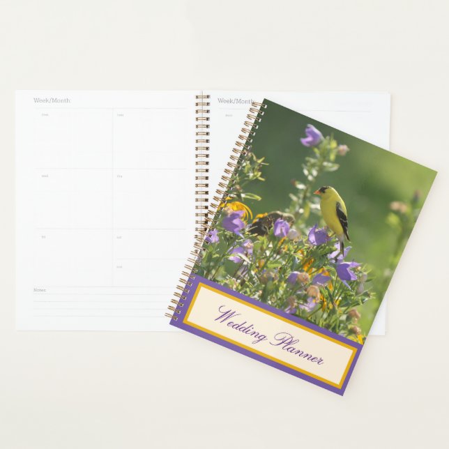 Agenda Goldfinch Spring Garden Wedding Purple (Demostración)