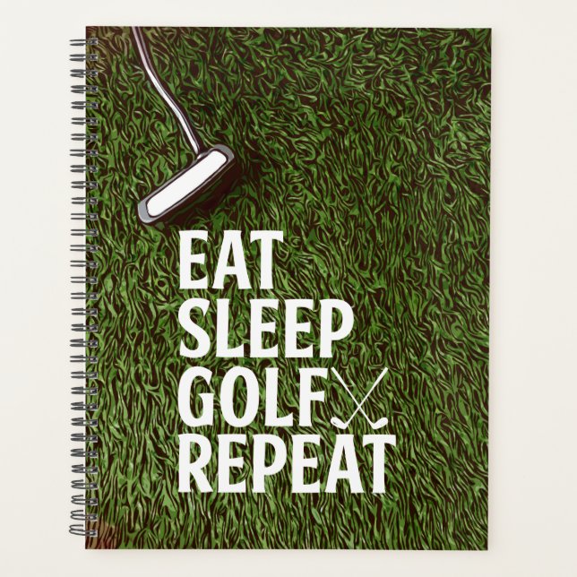 Agenda Golf Comer Sleep Golf Repetir en golf verde (Anverso)