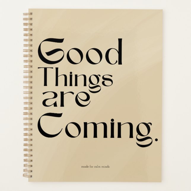 Agenda Good Things Are Coming Planner (Anverso)